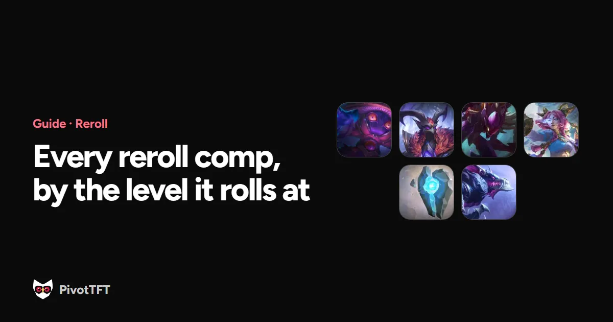 Cover: TFT Reroll Comps: When to Reroll and Every Set 18 Reroll Line